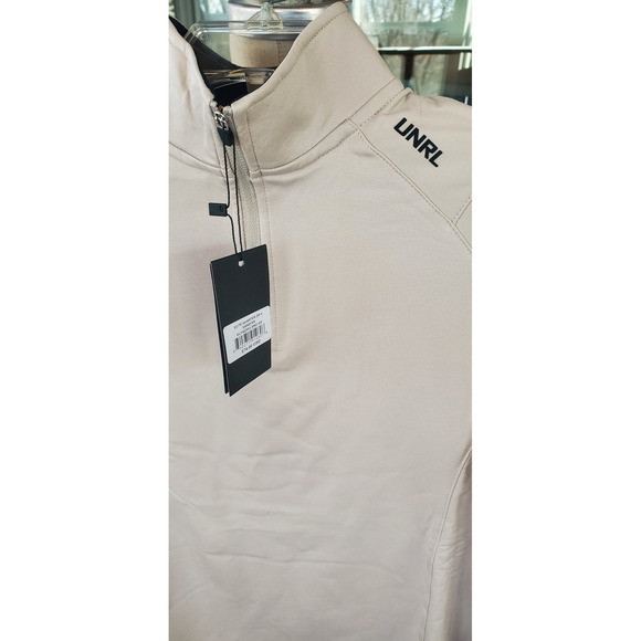 UNRL XS Elite Quarter Zip II Sandstone Athletic Pullover Top Men's NEW - Picture 4 of 5